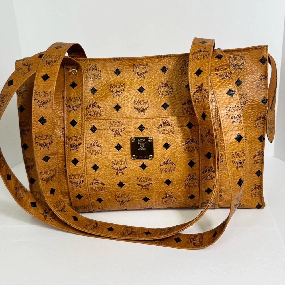 Vintage MCM Viestos Heritage Shopper‎ Tote EUC